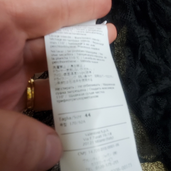 Red Valentino RARE vintage contrast lace button down with tie front & pink cami - Picture 5 of 5